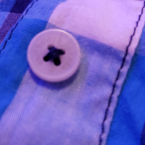 3 for 15🔥Blue striped collared shirt - Picture 2 of 2